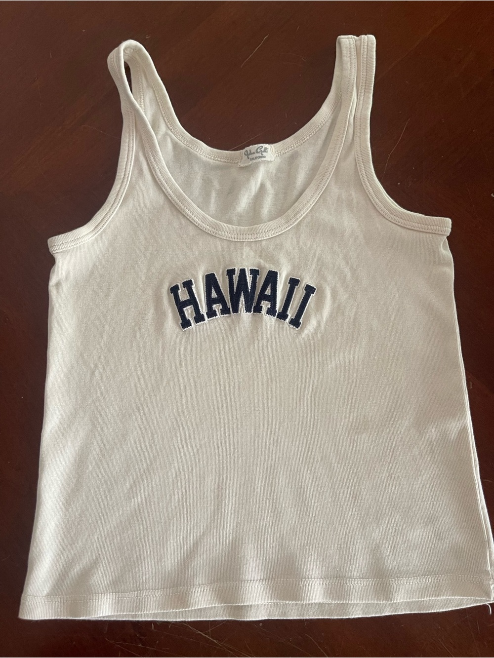 White 'Hawaii' Tank Top - Classic Brand